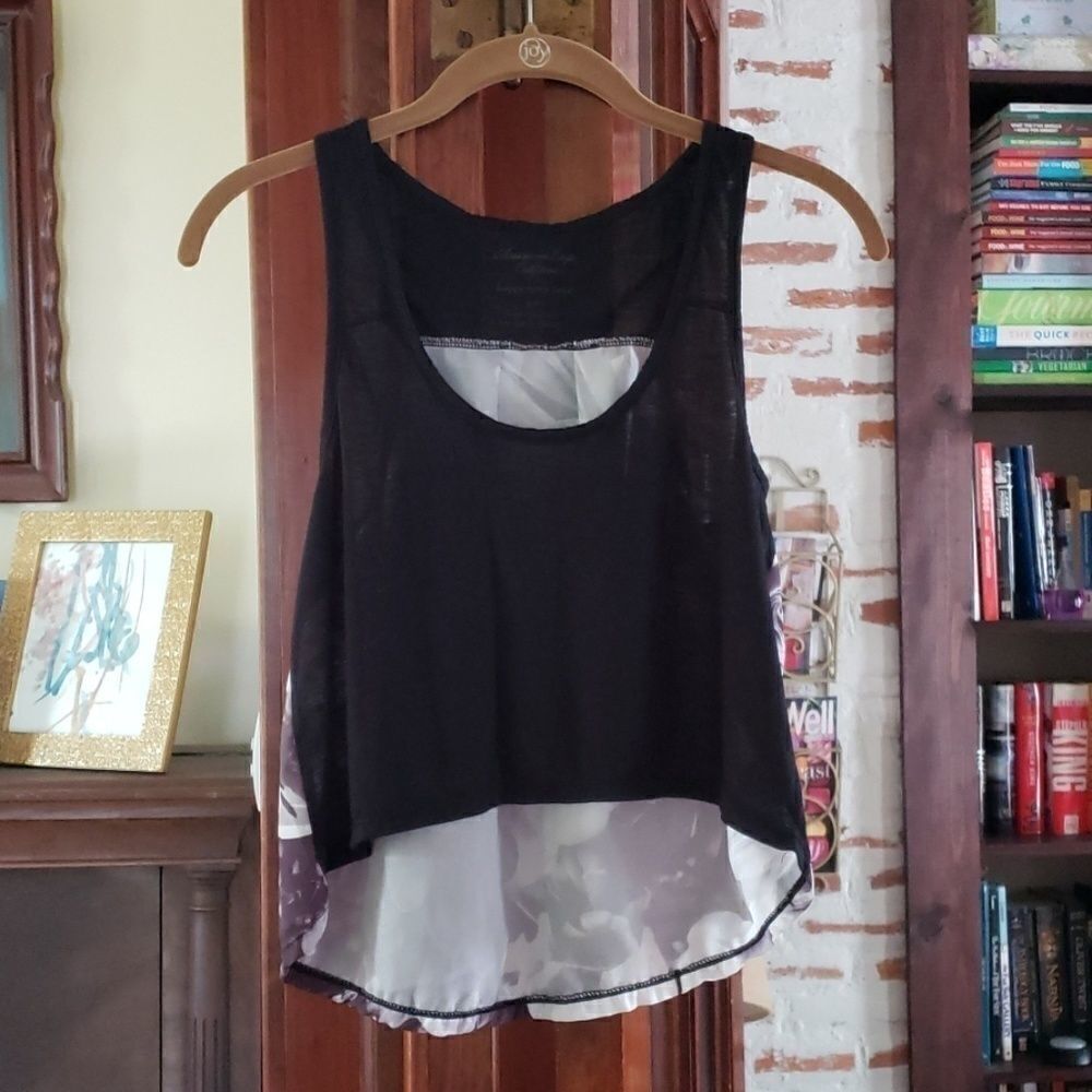 AEO Cropped Floral Tank
